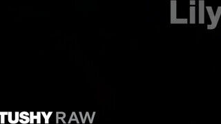 TUSHYRAW - fekete maca méretes muffja keményen megdöngetve