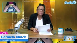 Carmela Clutch forró kolumbiai híradós masturbál élőben