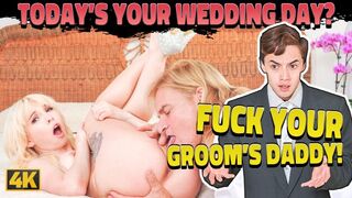 Sápadt világos szőke csajszika kész a sexre férje apjával