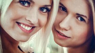 Érett szőkék forró lezbi ölelései Lena Love-val és Violette Pinkkel